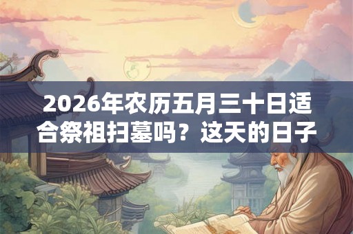 2026年农历五月三十日适合祭祖扫墓吗？这天的日子好不好？