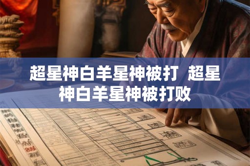 超星神白羊星神被打  超星神白羊星神被打败