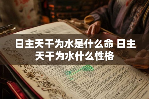 日主天干为水是什么命 日主天干为水什么性格