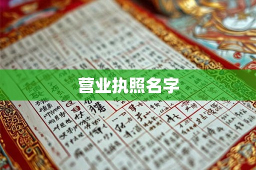 营业执照名字
