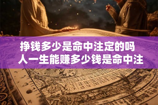 挣钱多少是命中注定的吗  人一生能赚多少钱是命中注定的吗