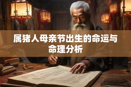属猪人母亲节出生的命运与命理分析