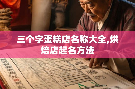 三个字蛋糕店名称大全,烘焙店起名方法