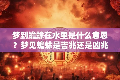 梦到蟾蜍在水里是什么意思?梦见蟾蜍是吉兆还是凶兆? 梦到蟾蜍在水里是什么意思?梦见蟾蜍是吉兆还是凶兆?