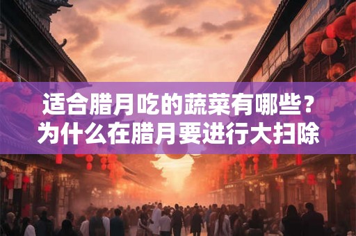 适合腊月吃的蔬菜有哪些?为什么在腊月要进行大扫除? 适合腊月吃的蔬菜有哪些?为什么在腊月要进行大扫除?