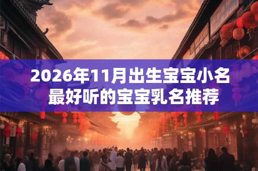 2026年11月出生宝宝小名  最好听的宝宝乳名推荐