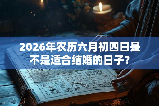 2026年农历六月初四日是不是适合结婚的日子？