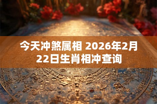 今天冲煞属相 2026年2月22日生肖相冲查询