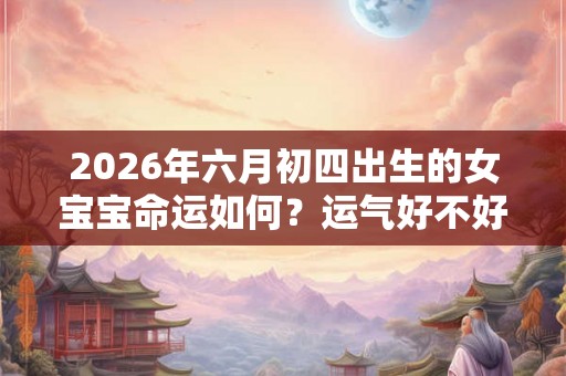 2026年六月初四出生的女宝宝命运如何?运气好不好 2026年六月初四出生的女宝宝命运如何?运气好不好