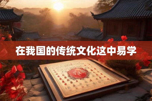 在我国的传统文化这中易学 在我国的传统文化这中易学