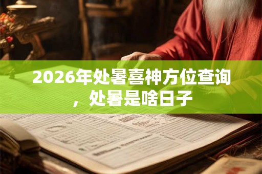 2026年处暑喜神方位查询，处暑是啥日子