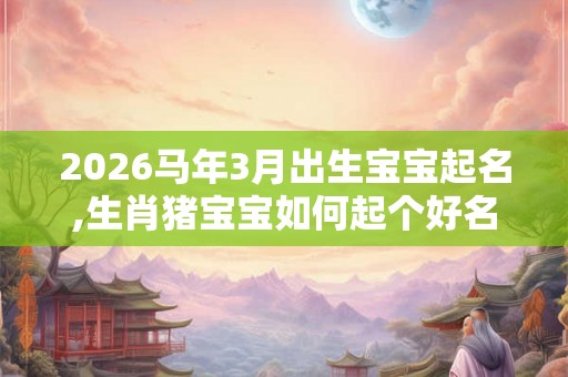 2026马年3月出生宝宝起名,生肖猪宝宝如何起个好名字? 2026马年3月出生宝宝起名,生肖猪宝宝如何起个好名字?