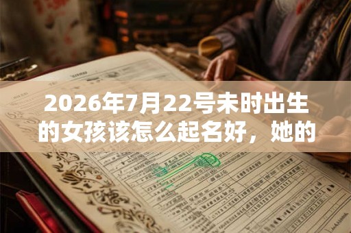 2026年7月22号未时出生的女孩该怎么起名好，她的五行八字是什么？