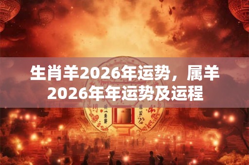 生肖羊2026年运势，属羊2026年年运势及运程