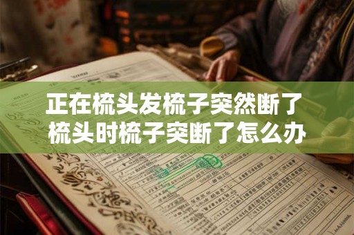 正在梳头发梳子突然断了 梳头时梳子突断了怎么办