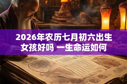 2026年农历七月初六出生女孩好吗 一生命运如何