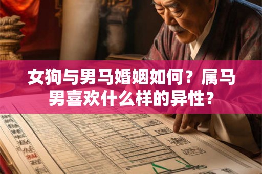女狗与男马婚姻如何?属马男喜欢什么样的异性? 女狗与男马婚姻如何?属马男喜欢什么样的异性?