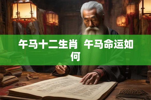 午马十二生肖  午马命运如何
