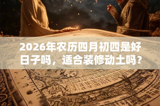 2026年农历四月初四是好日子吗，适合装修动土吗？