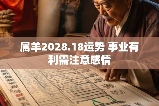 属羊2028.18运势 事业有利需注意感情
