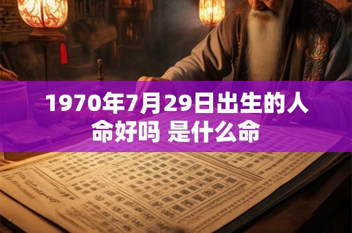 1970年7月29日出生的人命好吗 是什么命