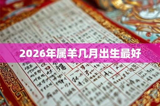 2026年属羊几月出生最好