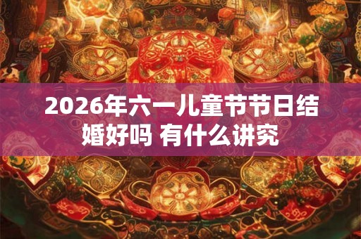2026年六一儿童节节日结婚好吗 有什么讲究