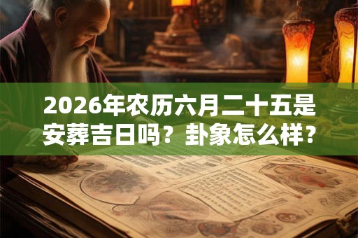 2026年农历六月二十五是安葬吉日吗？卦象怎么样？