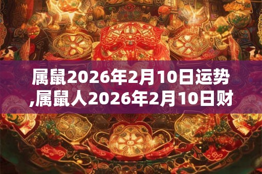 属鼠2026年2月10日运势,属鼠人2026年2月10日财运,生肖鼠2026年2月10日运势
