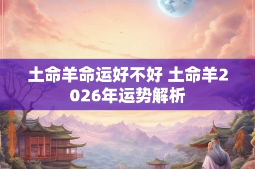 土命羊命运好不好 土命羊2026年运势解析