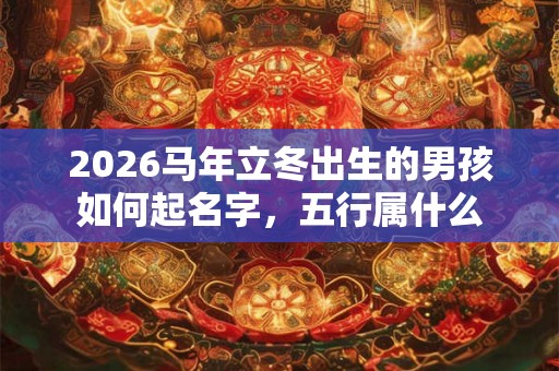 2026马年立冬出生的男孩如何起名字,五行属什么 2026马年立冬出生的男孩如何起名字,五行属什么