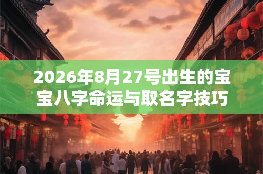 2026年8月27号出生的宝宝八字命运与取名字技巧 2026年8月27号出生的宝宝八字命运与取名字技巧