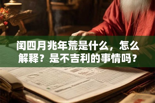 闰四月兆年荒是什么，怎么解释？是不吉利的事情吗？