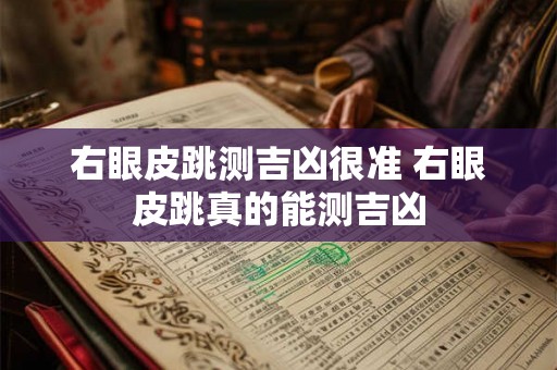 右眼皮跳测吉凶很准 右眼皮跳真的能测吉凶