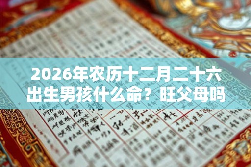 2026年农历十二月二十六出生男孩什么命？旺父母吗？