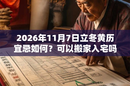 2026年11月7日立冬黄历宜忌如何？可以搬家入宅吗？