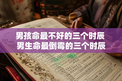 男孩命最不好的三个时辰 男生命最倒霉的三个时辰