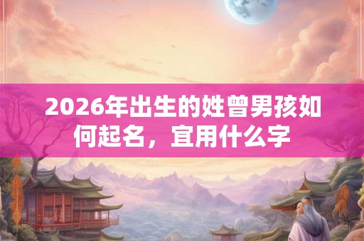 2026年出生的姓曾男孩如何起名,宜用什么字 2026年出生的姓曾男孩如何起名,宜用什么字