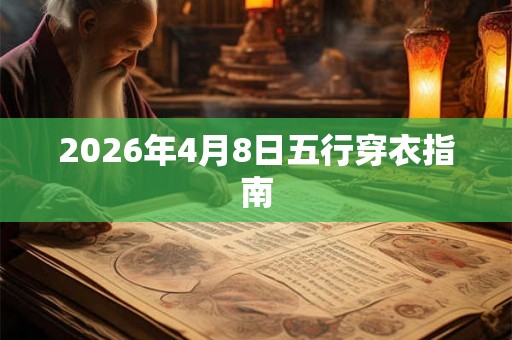 2026年4月8日五行穿衣指南