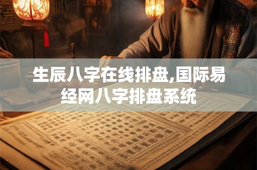 生辰八字在线排盘,国际易经网八字排盘系统
