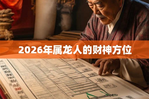 2026年属龙人的财神方位