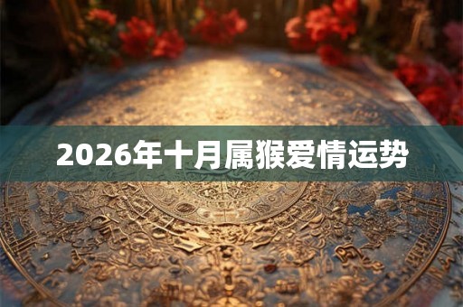 2026年十月属猴爱情运势