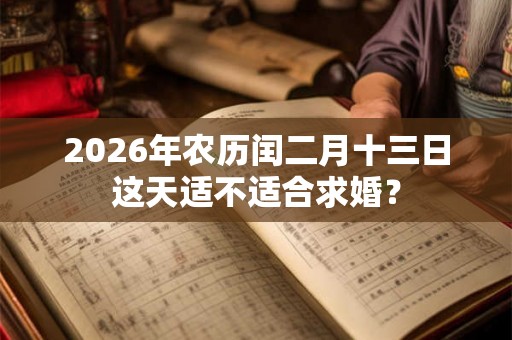 2026年农历闰二月十三日这天适不适合求婚？