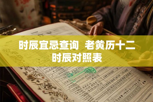 时辰宜忌查询  老黄历十二时辰对照表