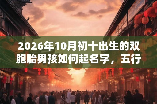 2026年10月初十出生的双胞胎男孩如何起名字，五行属什么？