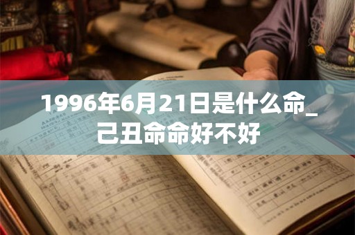 1996年6月21日是什么命_己丑命命好不好