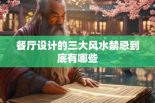 餐厅设计的三大风水禁忌到底有哪些