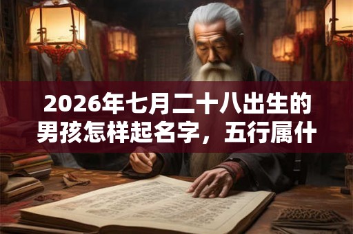 2026年七月二十八出生的男孩怎样起名字，五行属什么