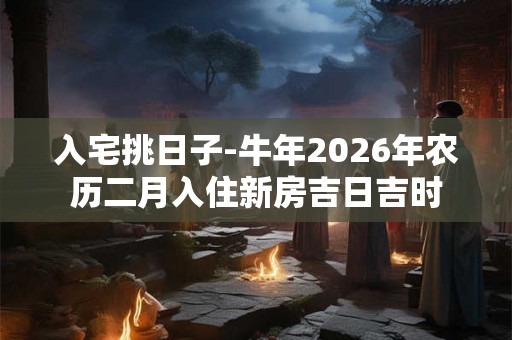 入宅挑日子-牛年2026年农历二月入住新房吉日吉时 入宅挑日子-牛年2026年农历二月入住新房吉日吉时