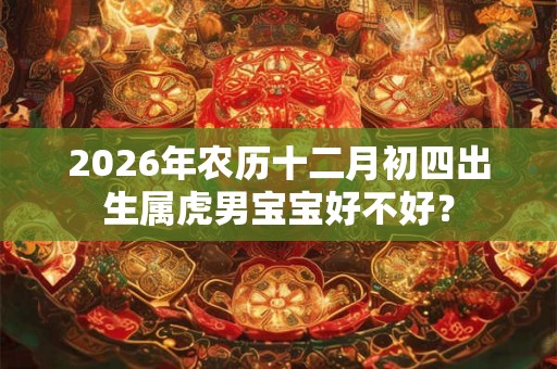 2026年农历十二月初四出生属虎男宝宝好不好？